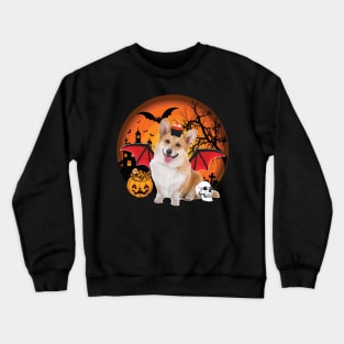 Happy Halloween Welsh Pembroke Corgi Dogs Halloween Gift Crewneck Sweatshirt